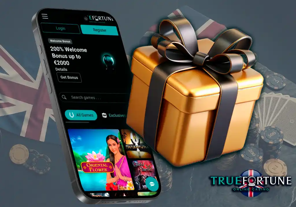 Casino bonuses and promotions available at True Fortune